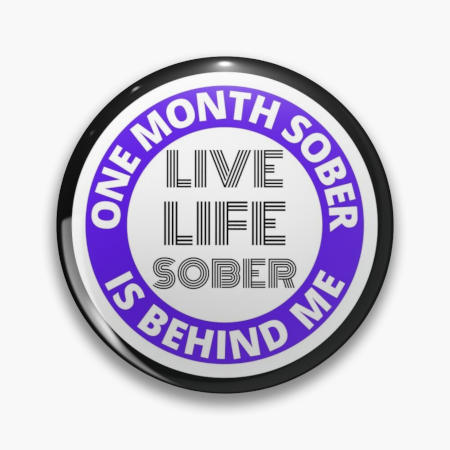 One Month Sober Pin